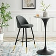 thumbnail image 4 of Bar Stool Chair Barstool, Set of 2, Fabric, Metal, Grey Gray, Modern Contemporary Urban Design, Bar Pub Cafe Bistro Hotel Restaurant Hospitality, 4 of 10