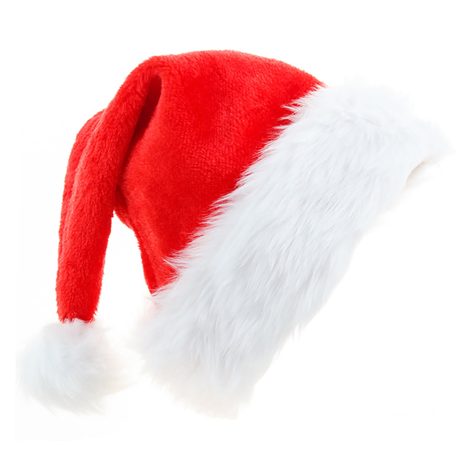 Unisex Velvet Christmas Hat with Comfort Lining and Plush Brim for Party 4 Pcs Santa Hat 