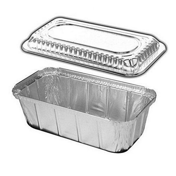 Handi-Foil 1 1/2 lb. Ivc Disposable Aluminum Foil Loaf Pan w/Clear Dome Lid 50PK (pack of 50)