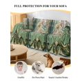 thumbnail image 4 of Animal Flowers Couch Cover for 2 Cushion Sofa, Vintage Butterflies Dragonfly Floral Washable Loveseat Sofa Covers Slipcover for Sectional Sofas L-Shaped, Couch Throw Cover 71"x118", 4 of 9