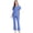 Dark Sky Blue, variant on Niaahinn Women's Medical Scrubs Set - Quick Dry V-Neck Top with Pants, Multiple Pockets, Adjustable Drawstring, 10 colors