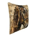 thumbnail image 2 of Haiem Musical Horse Vintage Collage Print Velvet Soft Solid Decorative Square Throw Pillow Covers Set with Elegant Piping Christmas Cushion Case for Sofa Bedroom Car-16"x16", 2 of 8