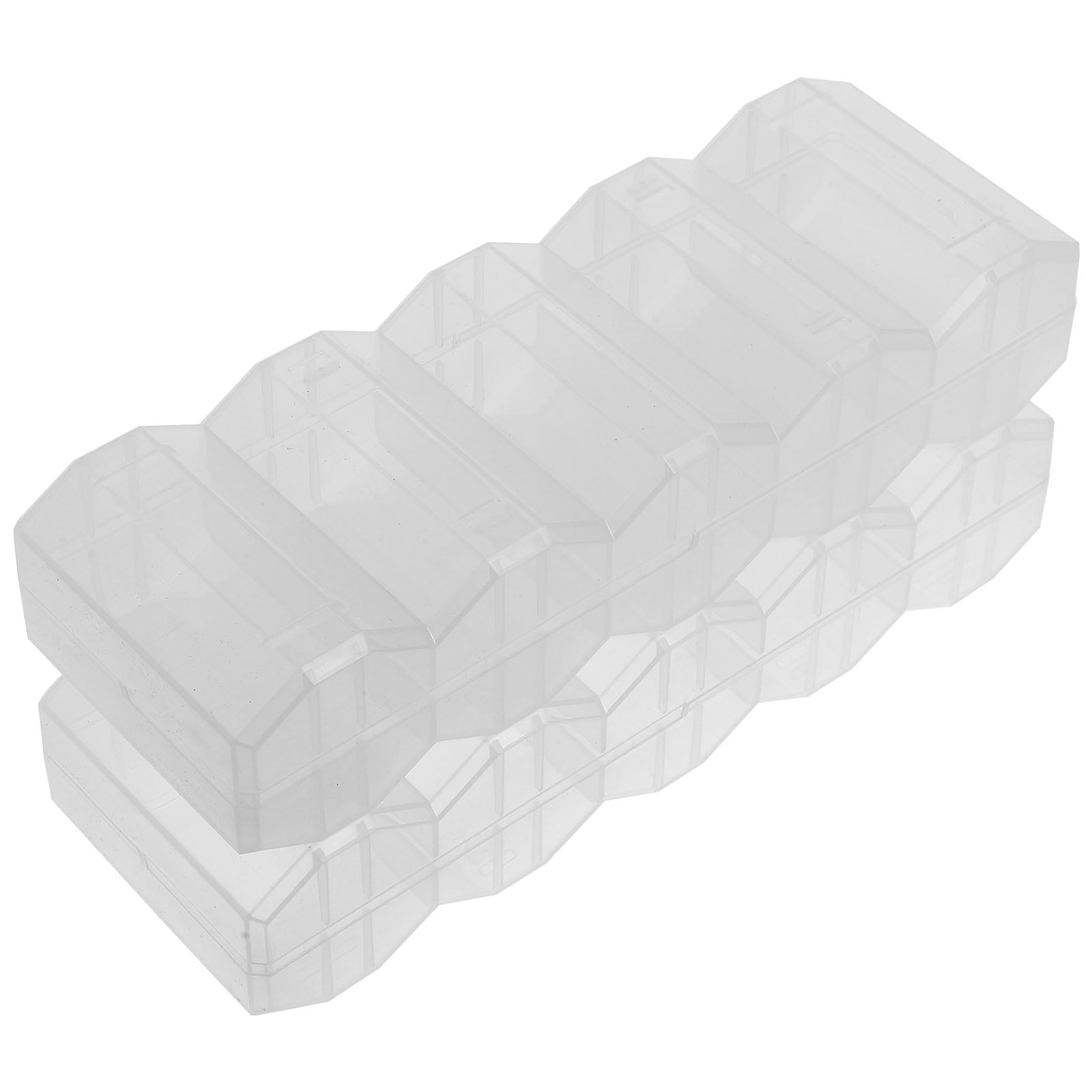 Lot de 5 boîtes à jetons de poker en plastique transparent avec couvercle, multi-usage pour jeux, fêtes ou maison Lot de 5 boîtes à jetons de poker en plastique transparent avec couvercle, multi-usage pour jeux, fêtes ou maison