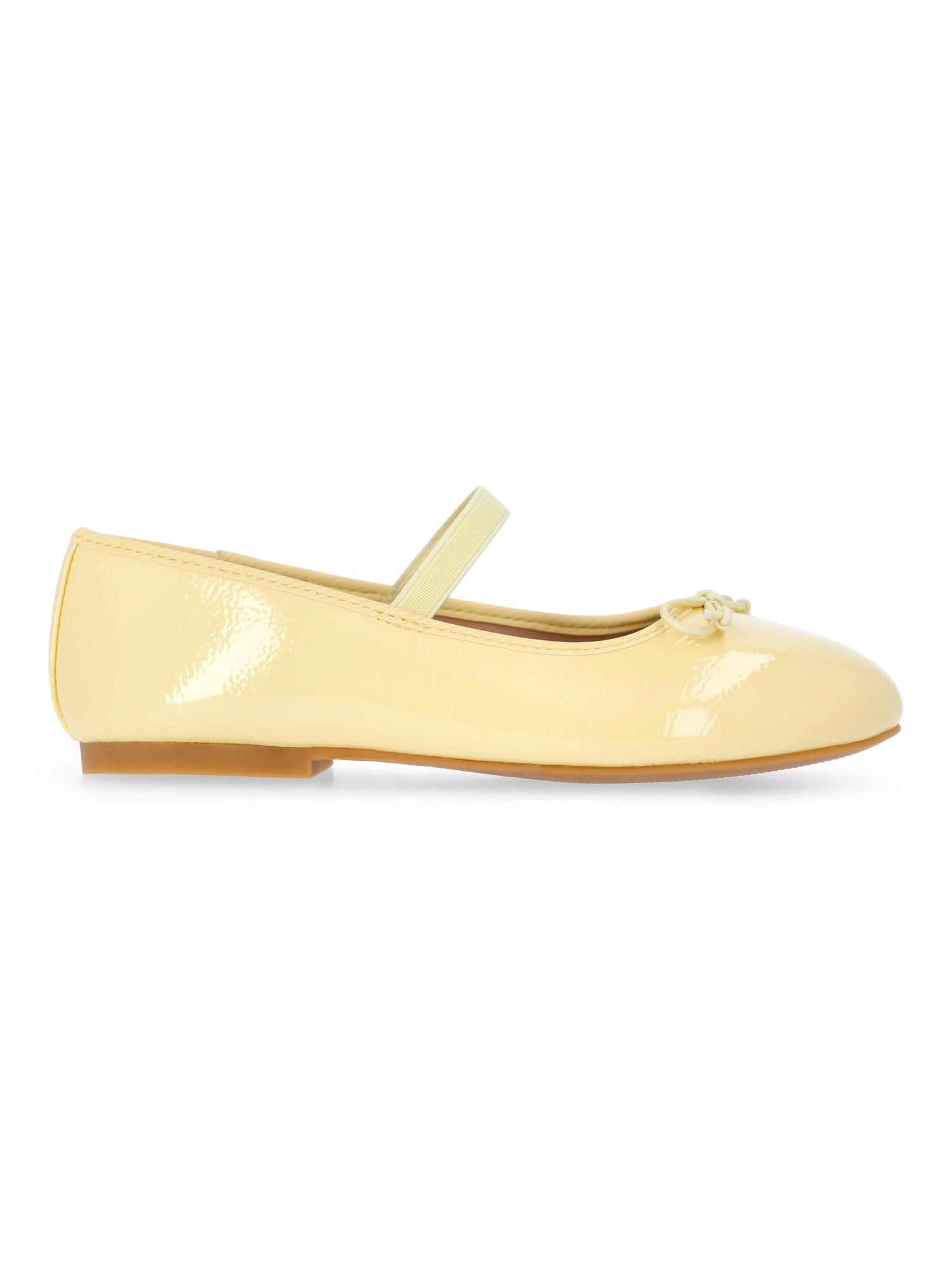 Wonder Nation Girls Bow Ballet Dress Shoes