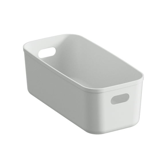 CASE - 24 Pack - NEPA Market White Plastic Bins/Storage Organizers - Pantry Baskets, Bins for Shelves, Organizer and Storage for Bathroom, Bedrooms, Kitchens and More - Small Size