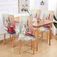 thumbnail image 7 of BZSMCE Chairs Slipcovers Dining Chair Covers Cozy Cat Coffee Time Creative Pattern, 7 of 7