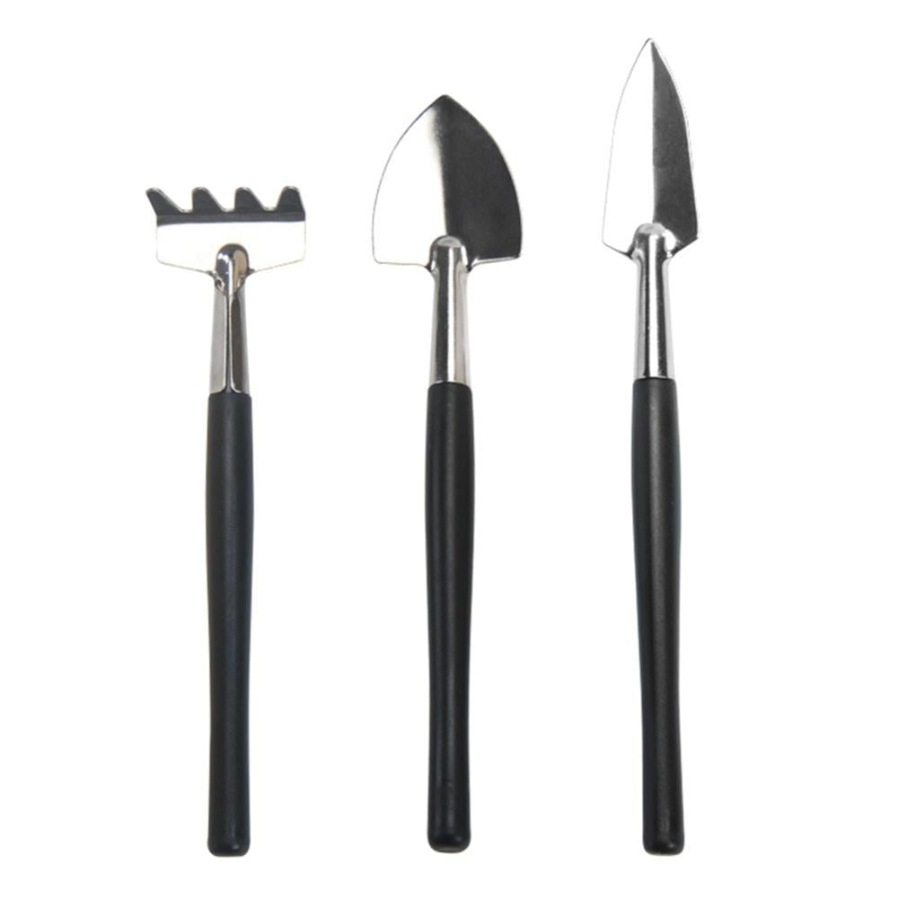Gardening Tools Set Rake and Sp 3 Piece Aluminum Garden Hand Tools with Trowel 