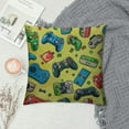 thumbnail image 2 of JEUXUS  Game Pillow Cover Vintage Video Games Throw Pillow Case Square Cushion Decorative Cover for Sofa Bedroom Green, 2 of 5