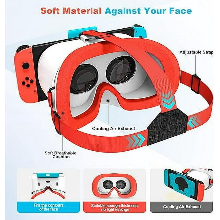 VR Headset Designed for Nintendo Switch & Switch OLED Console with