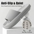 thumbnail image 3 of Cloud Slippers for Women and Men, Massage Shower Bathroom Non-Slip Quick Drying Open Toe Super Soft Comfy Thick Sole Home House Cloud Cushion Slide Sandals for Indoor & Outdoor Platform Shoes, 3 of 7