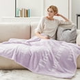 thumbnail image 5 of Cozy Comfort Throw Blanket, Get Well Gifts for Women, After Surgery Blanket, Hug Soft Fleece Healing Blanket Purple 50x60 inch, 5 of 6