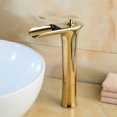 thumbnail image 2 of Grifo de baño en cascada grifo de lavabo mezclador alto dorado CHAO, 2 of 5