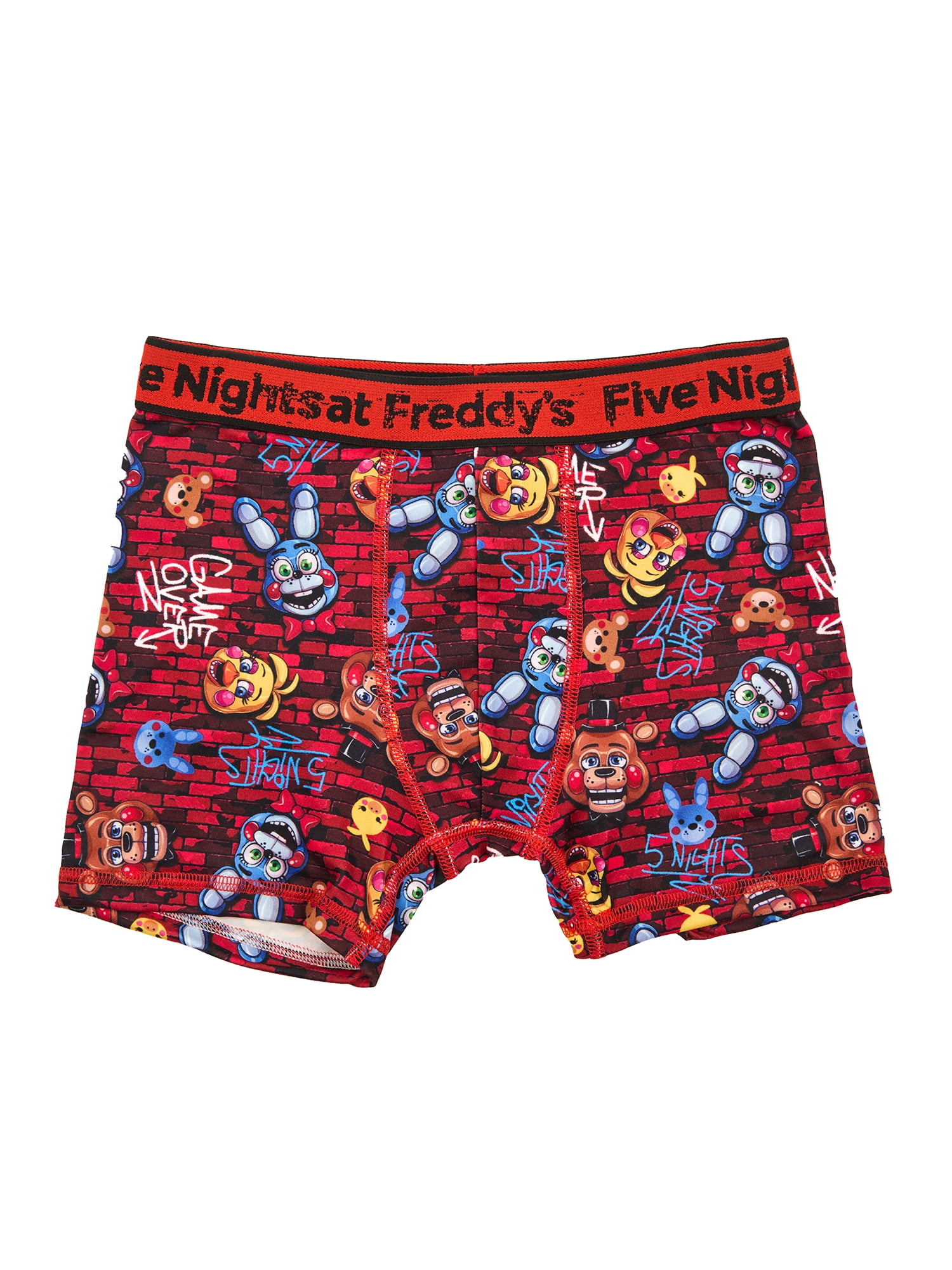 Five Nights at Freddy's Boys Boxer Brief Underwear, 4-Pack, Sizes XS-XL