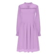 thumbnail image 2 of bbymog Girls Dresses Size 10-12 Mesh Long Sleeve A-Line Dress Girls Party Black Dress for Girls 10-12 Girls Clothes Purple 7 Years, 2 of 5