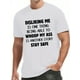 thumbnail image 1 of Camiseta gráfica divertida "Dislikeing Me" para hombre - Casual y deportiva, cuello redondo, manga corta, top de verano con estampado geométrico, lavable a máquina, 1 of 5