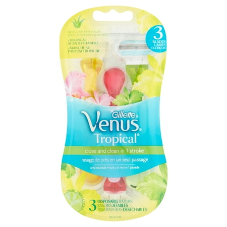 Venus Tropical Women's Disposable Razors - 3ct
