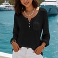 thumbnail image 6 of AloohaidyvioNo Boundaries Women's Long Sleeve Tops Casual Loose Soft Fall V Neck Shirts, 6 of 8