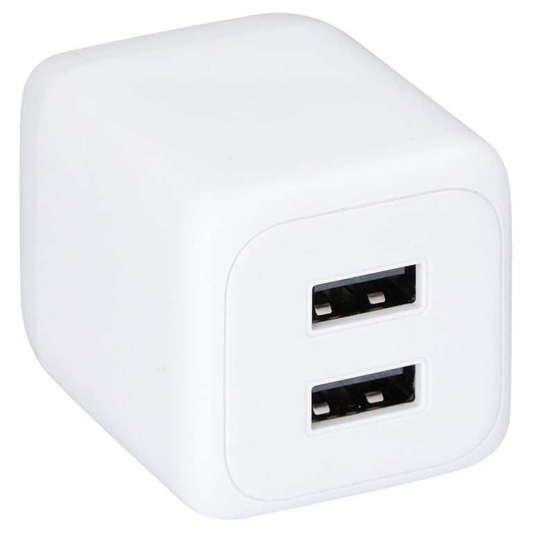 onn 24W Dual-Port USB-A Wall Charger with USB-C Cable photo 8