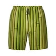 thumbnail image 4 of Lsque Mens Swim Trunks Green Bamboo Fence Pattern - Bathing Suit Compression Liner - Beach Swim Shorts Swimwear - (S-3XL) - Stretch Quick Dry -Small, 4 of 9