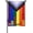 LGBTQ Rainbow Flags, variant on Progress Pride Flags 12x18in LGBTQ Garden Rainbow Pride Flag with Vivid Color and Durable Nylon, Inclusive Gay Outdoor Flag for Yard Lawn or Room