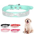 thumbnail image 1 of Cheers.US Pet Dog Collar Faux Crystal Bow-knot Design Dress-up Adjustable Inlaid Rhinestone Pet Dog Necklace Loop,Fashionable, Shiny, Adjustable for Festival, 1 of 10