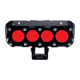 thumbnail image 1 of Faro LED para moto Rasen rectangular 4 ojos de diablo 3200LM 4 LED con lupa 12-30V 60W rojo, 1 of 3