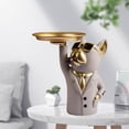 thumbnail image 1 of Elodie Plateau de Rangement Mignon en Résine pour Chien Porte-Clés Décoration de Bureau Gris, 1 of 8