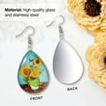 thumbnail image 2 of WIRESTER Stainless Steel Sunflowers Blue By Van Gogh Teardrop-Shaped Earring Necklace Jewelry Set for Women Valentines Day Gifts, 2 of 6