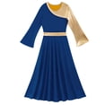 thumbnail image 6 of YONGHS Kids Girls Lyrical Dance Dress for Church Worship Praisewear Royal Blue 14, 6 of 7