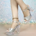 thumbnail image 3 of Grey 2026 Spring Fashion Women's 11cm Clear Heel Slide Sandals - Chunky Platform Sexy Shoes for Stage Runway & Outdoor LFD-19866-12, 3 of 8