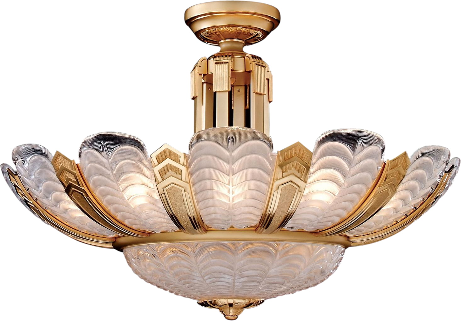 Ceiling Fixture DAVID MICHAEL LIGHTING Round 18Light Bronze Casting 24K DM972