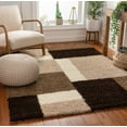 thumbnail image 6 of Well Woven Madison Shag Cubes Modern Geometric Beige Brown Thick Shag Plush 9'3" x 12'6" Area Rug, 6 of 6