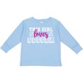 thumbnail image 3 of Inktastic This Girl Loves Soccer Girls Long Sleeve Toddler T-Shirt, 3 of 5
