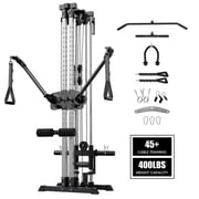 Mikolo Cable Crossover Machine – 2-in-1 Wall Mounted Pulley Tower with 26-Position Dual Pulley System, Lat Pulldown & Functional Trainer for Home Gym