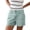 41#Light Blue, variant on Women's 5-Inch Inseam Elastic Waist Linen Blend Summer Shorts