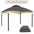 thumbnail image 2 of Replacement Canopy Top for 10x12 Gazebo with Air Vent & Drain Holes - Heavy Duty UV Protection Roof Cover (Brown), 2 of 7