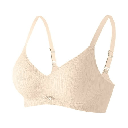 Tumotour Full Coverage Bra For Women Adjustable Strap Traceless Without Steel Ring Gathering Push Up Comfortable Nursing Bra Small Breasts Support Breathable Comfy Soft Daily Bras