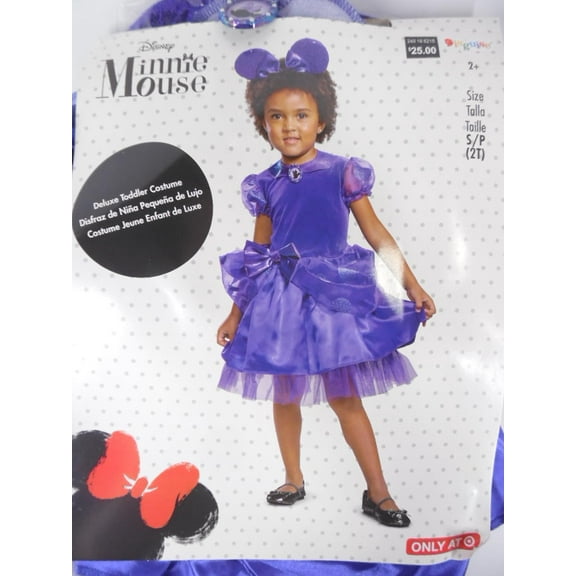 Disney Minnie Mouse Halloween Toddler Purple Halloween Costume Dress (2T) S/P