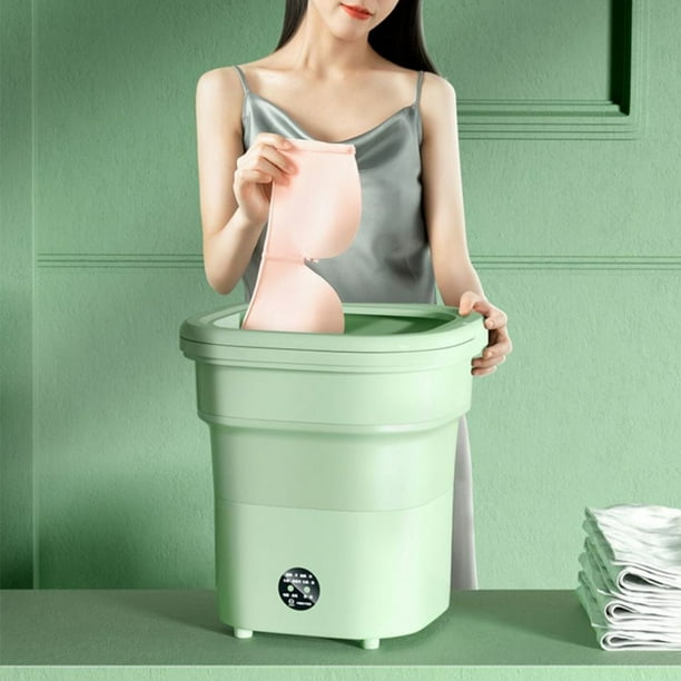 Lavadora Plegable Lavadora Portatil Lavadora 8L Con Secadora Centrifugadora Automatica Mini (EU) Verde Ndcxsfigh Libre de BPA