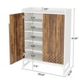 thumbnail image 6 of Resenkos Shoe Storage Cabinet, Contemporary Diamond Pattern Shoe Cabinet - 29.52"W x 41.34"H for Easy Organization, Brown&White&Black, 6 of 6