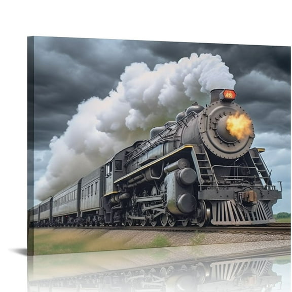 COMIO Union Pacific Big Boy #4014 Steam Train Canvas Poster Wall Art Decor Print Picture Paintings for Living Room Bedroom Decoration