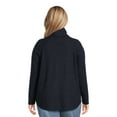 thumbnail image 3 of Terra & Sky Women's Plus Size Ruched Top with Long Sleeves, Sizes 0X-4X, 3 of 5