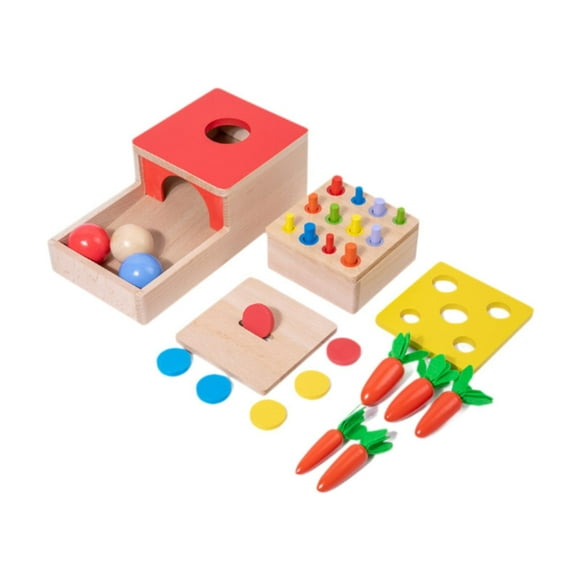 Lipstore Object Permanence Box Birthday Developmental Toy Wooden Toys for Baby