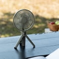 thumbnail image 4 of HUISZJ 2026 New Outdoor Camping Fan, Foldable Camping Tripod Fan, Portable Handheld Rechargeable Fan with LED Digital Display for Outdoor Desktop (Green), 4 of 10