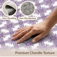 thumbnail image 6 of ODIKA 9'x12' Washable Area Rug Purple Border Symmetrical Junction Repeating Motif Tasseled Beige for Dining Room, Basement, Large Office, Non-Slip Chair-Friendly, 6 of 7