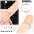 thumbnail image 2 of Cremation Bracelet for Ashes Memorial Jewelry Stainless Steel Heart Shape Urn Pendant Chain Ashes Holder Funeral Keepsake, 2 of 6