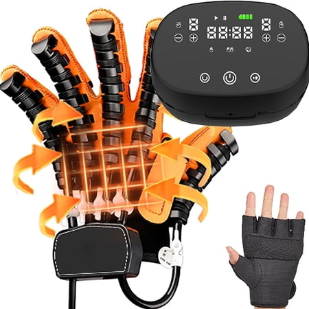 Rehabilitation Robot Glove for Stroke, Fingers Strength Training Device for Hemiplegia, Hand Glove Equipment Hand Function Rehabilitation, Strength Adjustable
