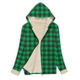 thumbnail image 7 of Hueook Jackets for Women Trendy Fashion Women Oversized Zip Solid Casual Plaid Coat Long Sleeve Hooded Casual Outwear Jackets Tops Green 2X, 7 of 7