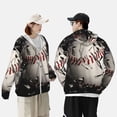 thumbnail image 4 of Fotbe Baseball Breaking Glass Chaqueta con Protección Solar UPF 50+ para Hombre y Mujer, Camisa con Capucha y Bolsillos-XX-Large, 4 of 7