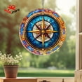 thumbnail image 2 of Nautical Compass Window Hanging, Compass Suncatcher, Travel Ornament, Travel Lovers Gift, Nautical Compass Home Decor, Nomadic Gifts, 2 of 6